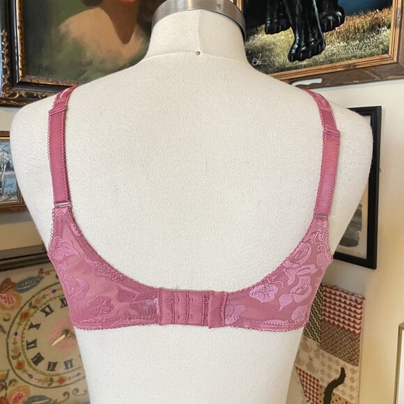 Wacoal Pink Floral Lace Unlined Underwire Awareness Bra 85567 Size 36C - Picture 4 of 5